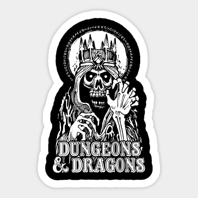 Old School Lich (Black) Sticker by Miskatonic Designs